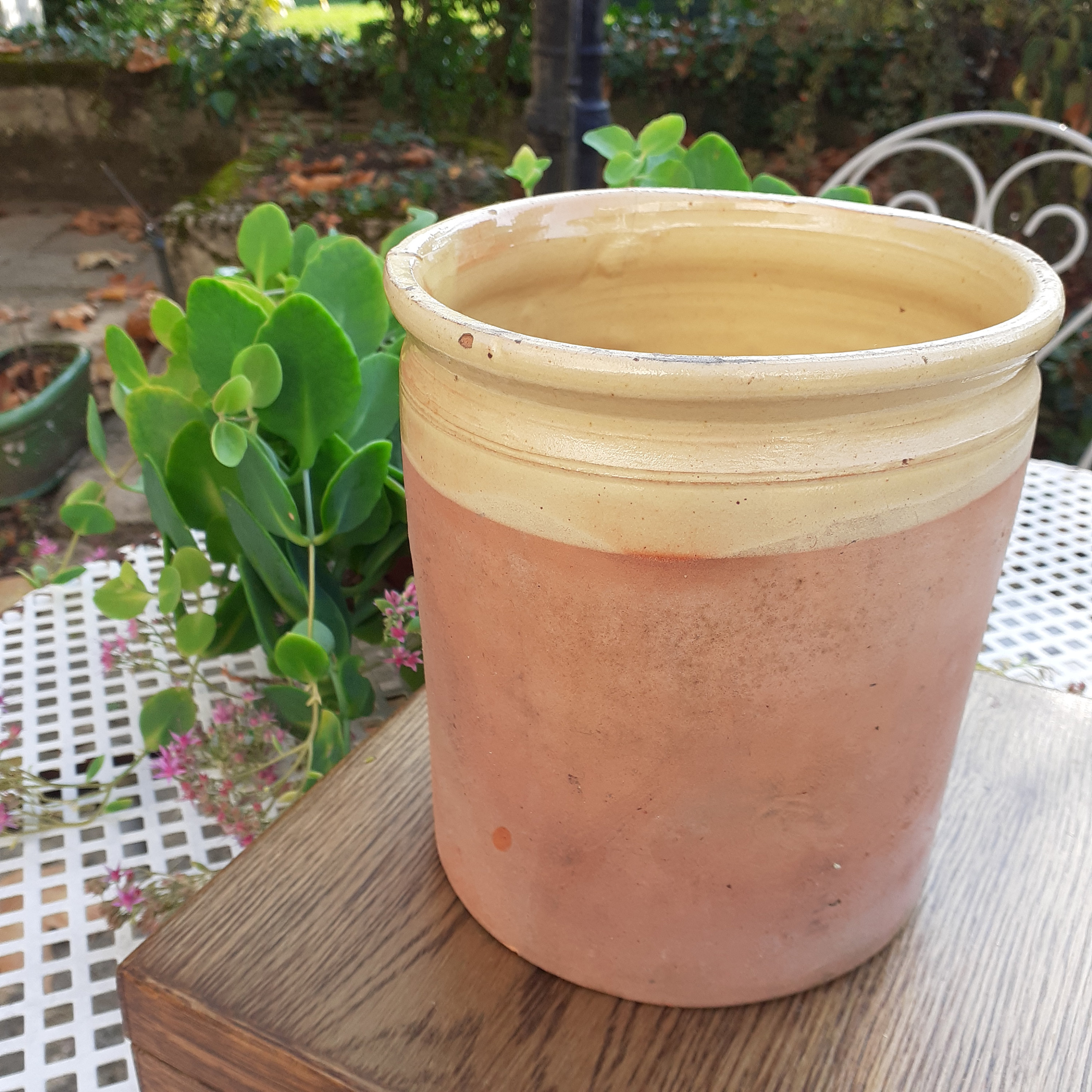 Yellow glazed terracotta pot terracotta Southern French Etsy