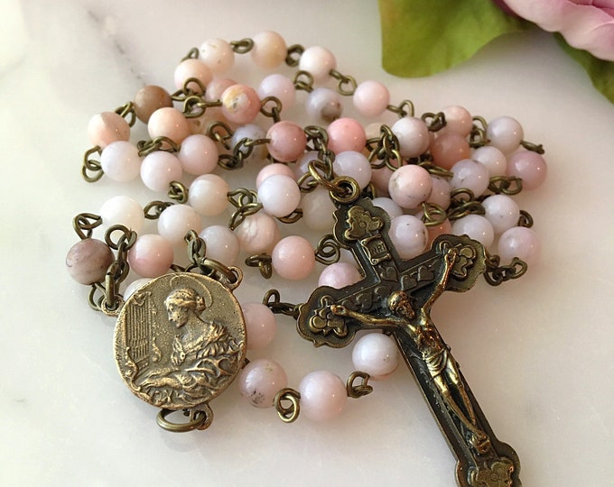 Cecilia Rosary - Blue St Cecilia Rosary Boxed