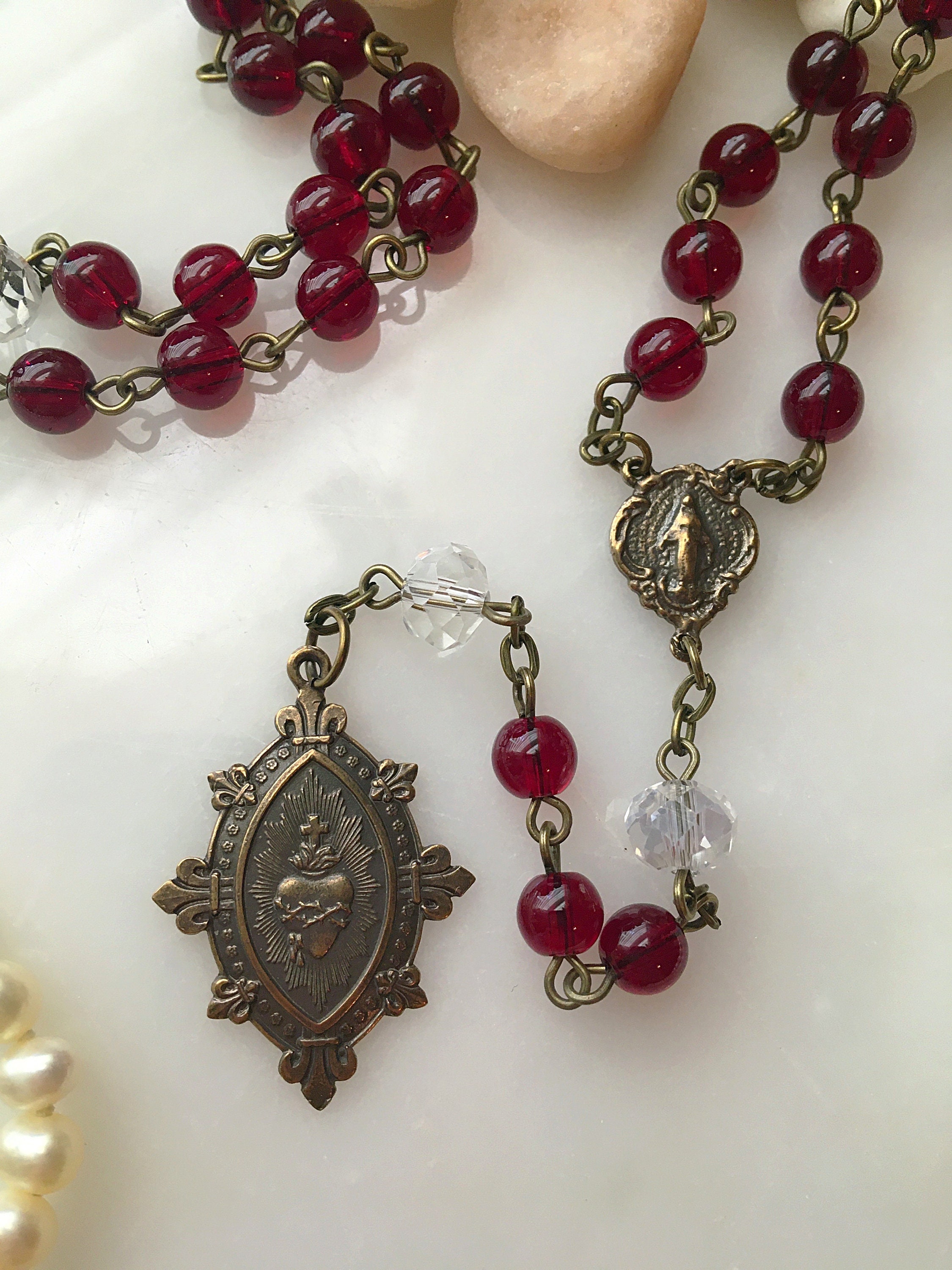 Sacred Heart of Jesus Chaplet, Bronze Chaplet of the Sacred Heart ...