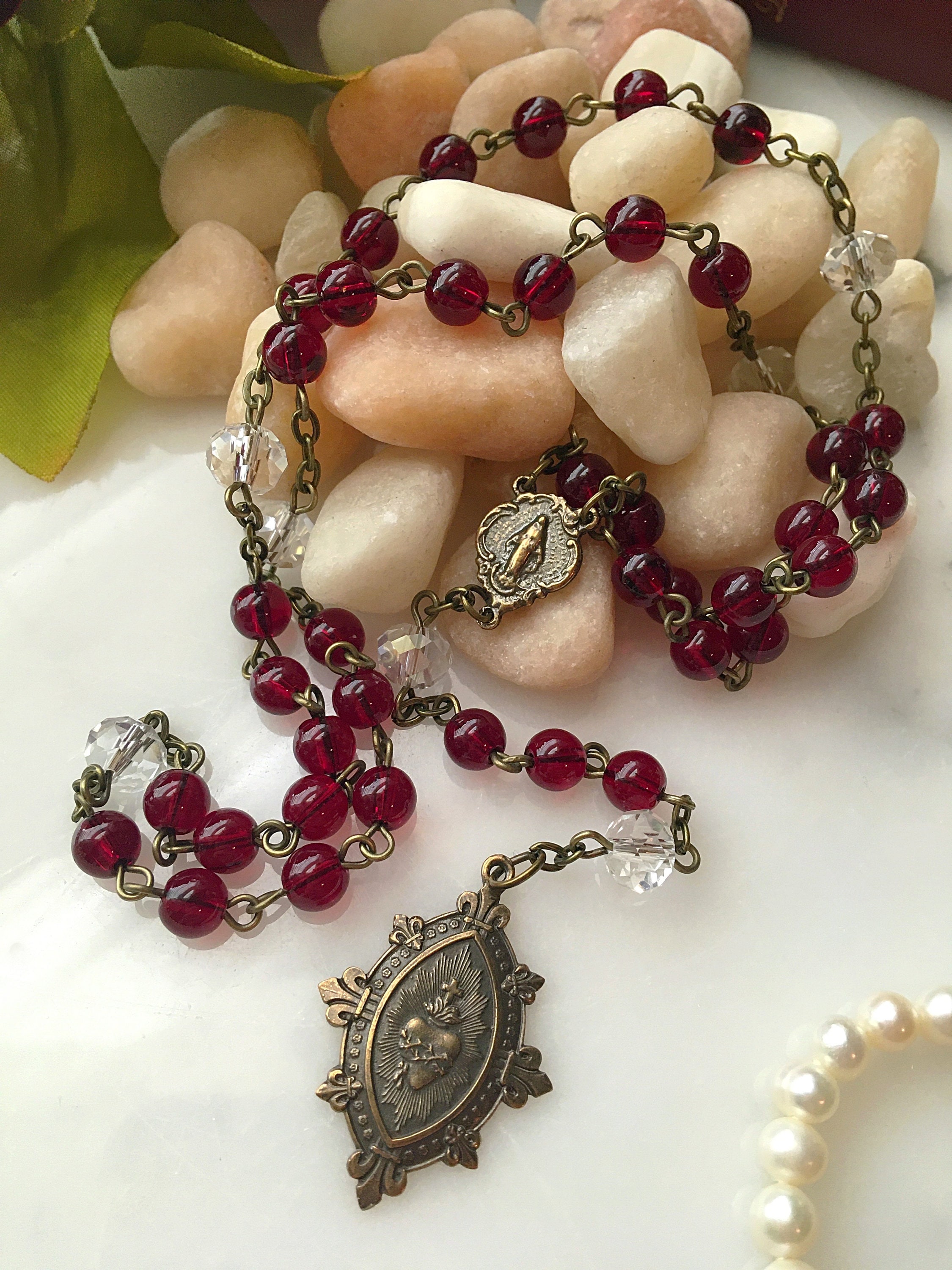 Sacred Heart of Jesus Chaplet, Bronze Chaplet of the Sacred Heart ...