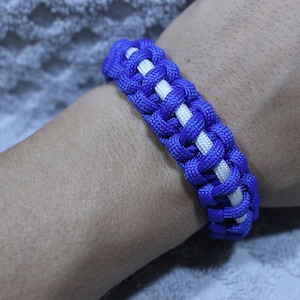 Thin White Line on Blue EMT EMS Support Paracord Bracelet