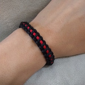 Thin Red Line Firefighter Support Micro Paracord Bracelet