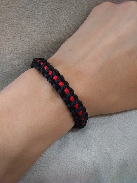 Thin Red Line Firefighter Support Micro Paracord Bracelet -  Canada