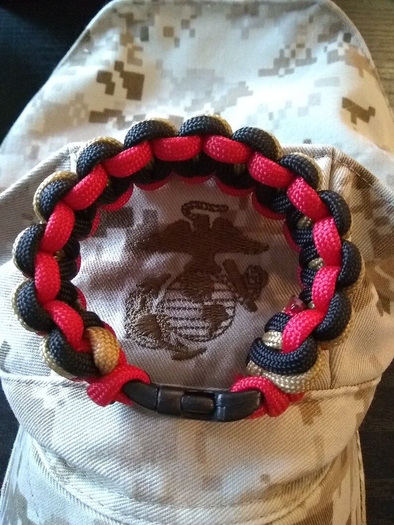 United States Marines USMC Paracord Bracelet Etsy