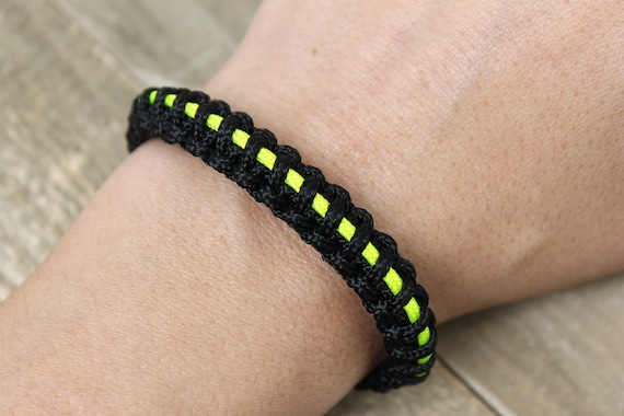 Thin Yellow Line Dispatch Support Micro Paracord Bracelet 
