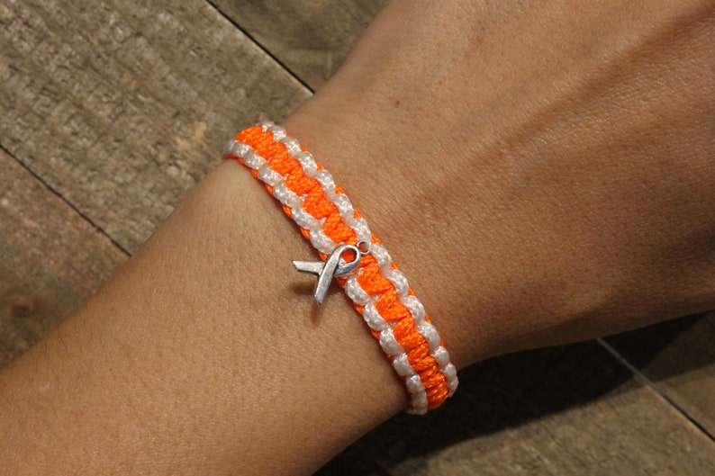 MS Multiple Sclerosis Awareness Micro Paracord Bracelet Etsy