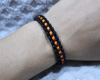 Thin Orange Line Search and Rescue Personnel Support Micro Paracord Bracelet