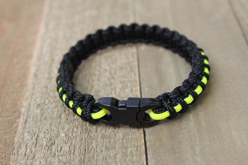 Thin Yellow Line Dispatch Support Micro Paracord Bracelet Etsy