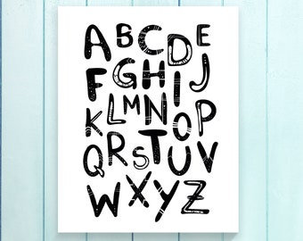 Kinderzimmer ABC Alphabet Poster Wandbild