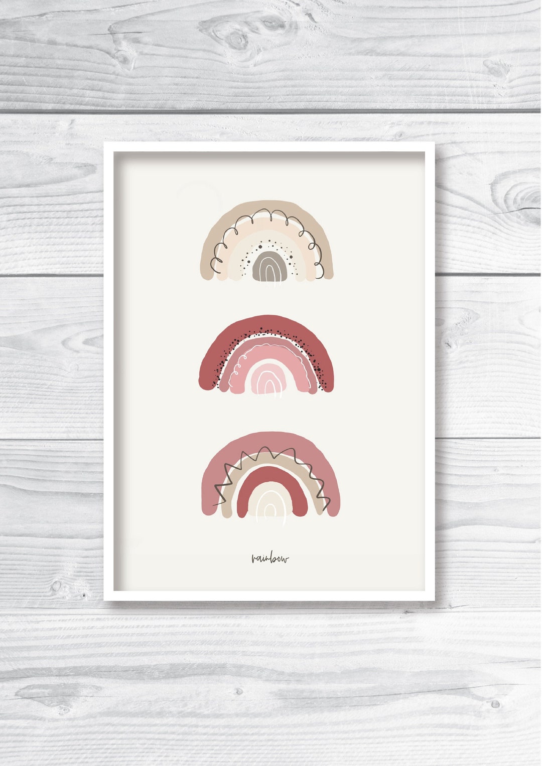 Printable Rainbow Instant Download Nursery Baby Poster Wall - Etsy
