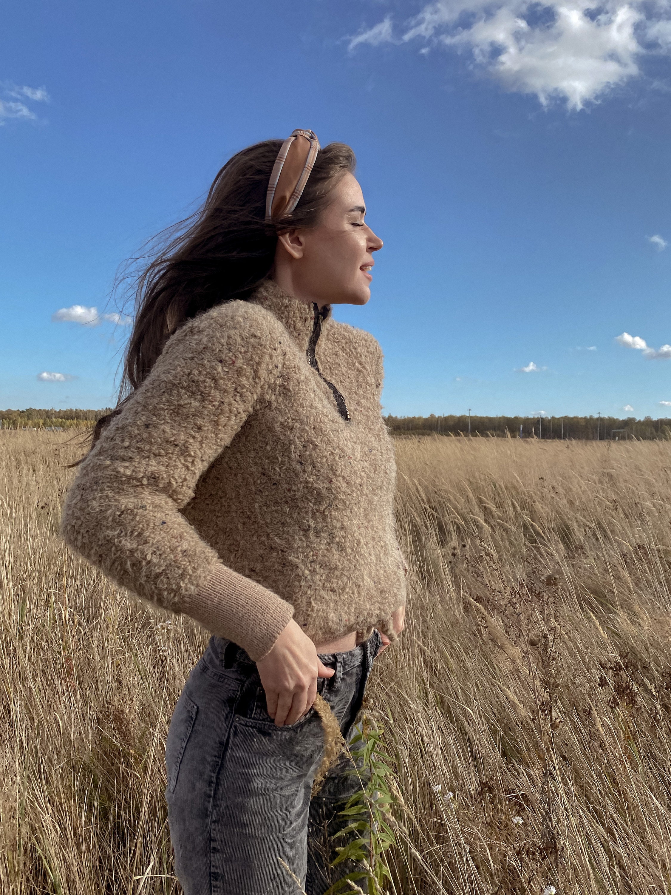 LAMB with a zipper Jumper Knitting Pattern Etsy