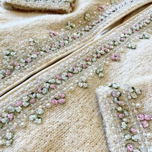 1950s sweater vintage 50s beaded cardigan image 4