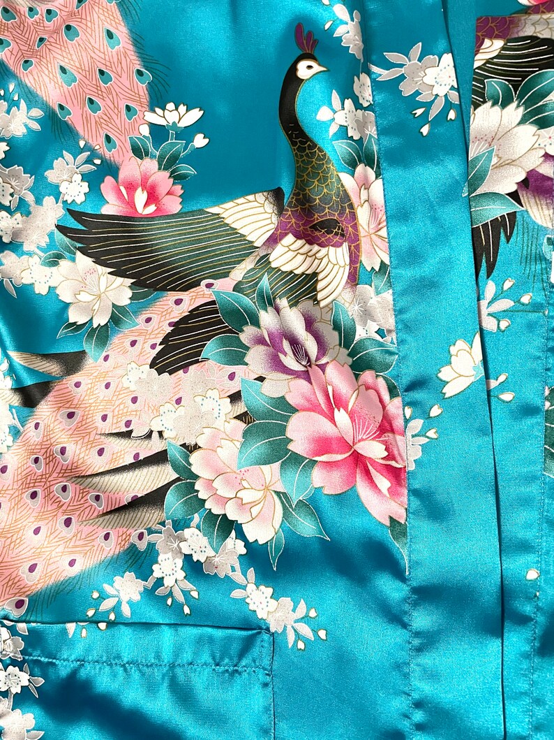 90s floral silky robe vintage lingerie image 3