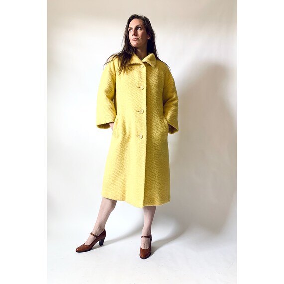 vintage 1950s swing coat 50s wool bouclé coat