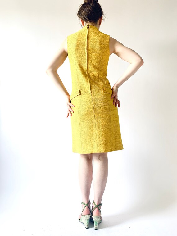 1960s dress vintage 60s yellow princess line shea… - image 2