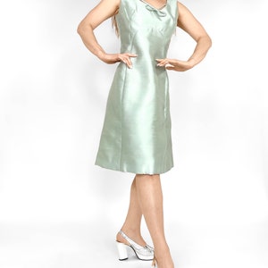 1960s silk dress vintage 60s aline dress by Bob Bugnand image 2