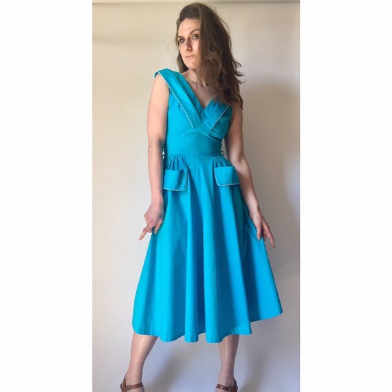 1950s Dress 50s Cotton Dress