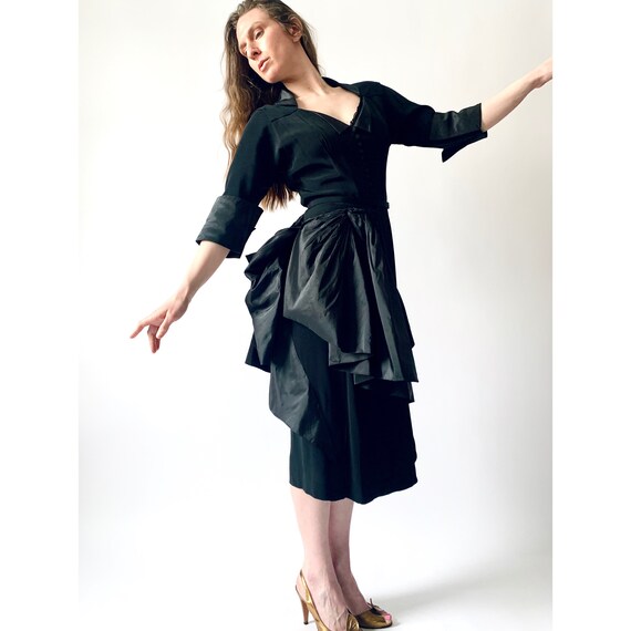 1940s Ceil Chapman cocktail dress vintage 40s silk