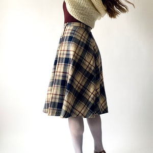 vintage plaid skirt 70s wool skirt w 26 small image 4