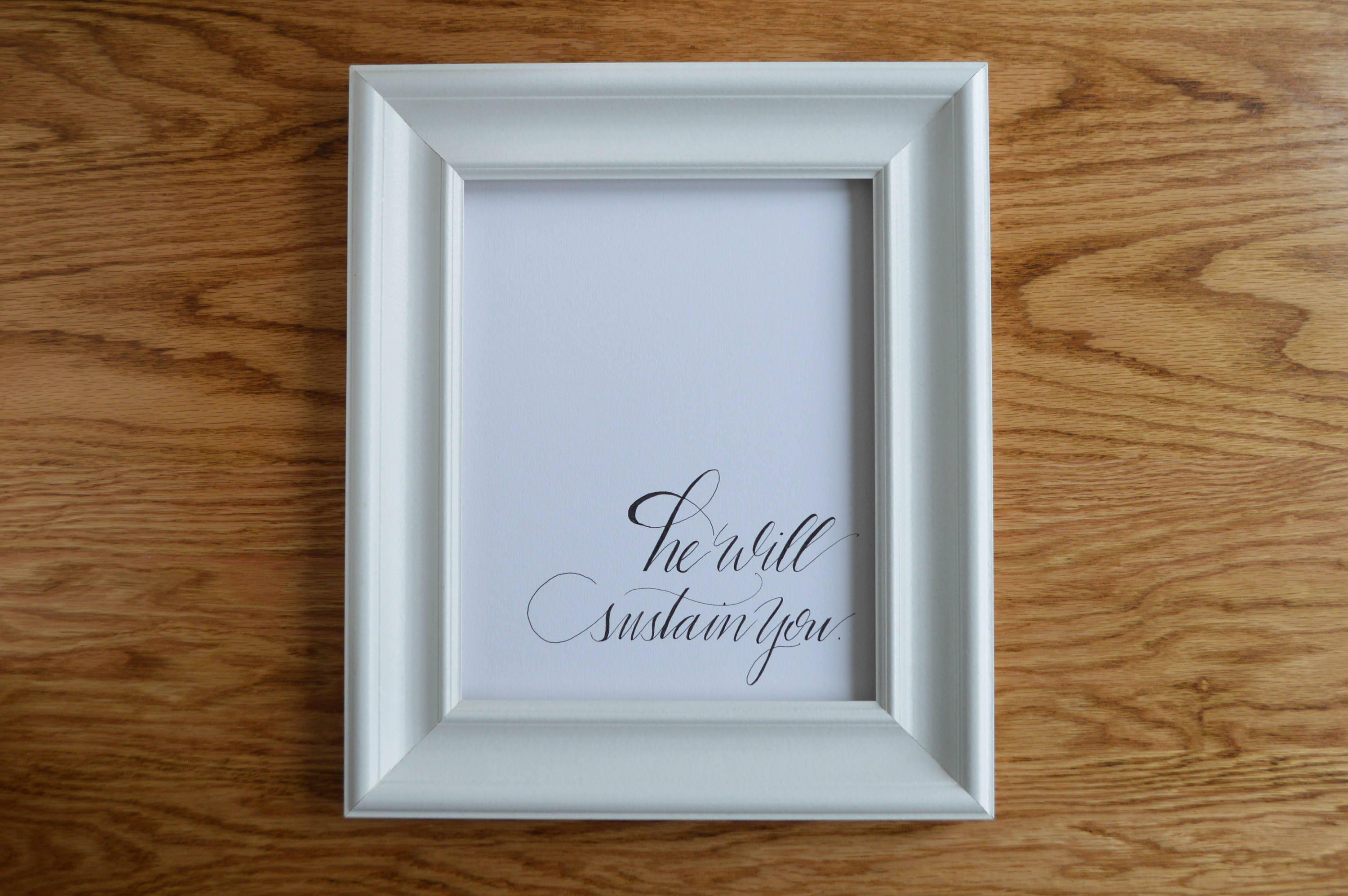 Calligraphy Wall Art Home Decor Custom Hand Lettering He Etsy