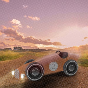 Quirky carrot car, fabulous fun for those Easter compositions, complete with car png overlay for ease of use