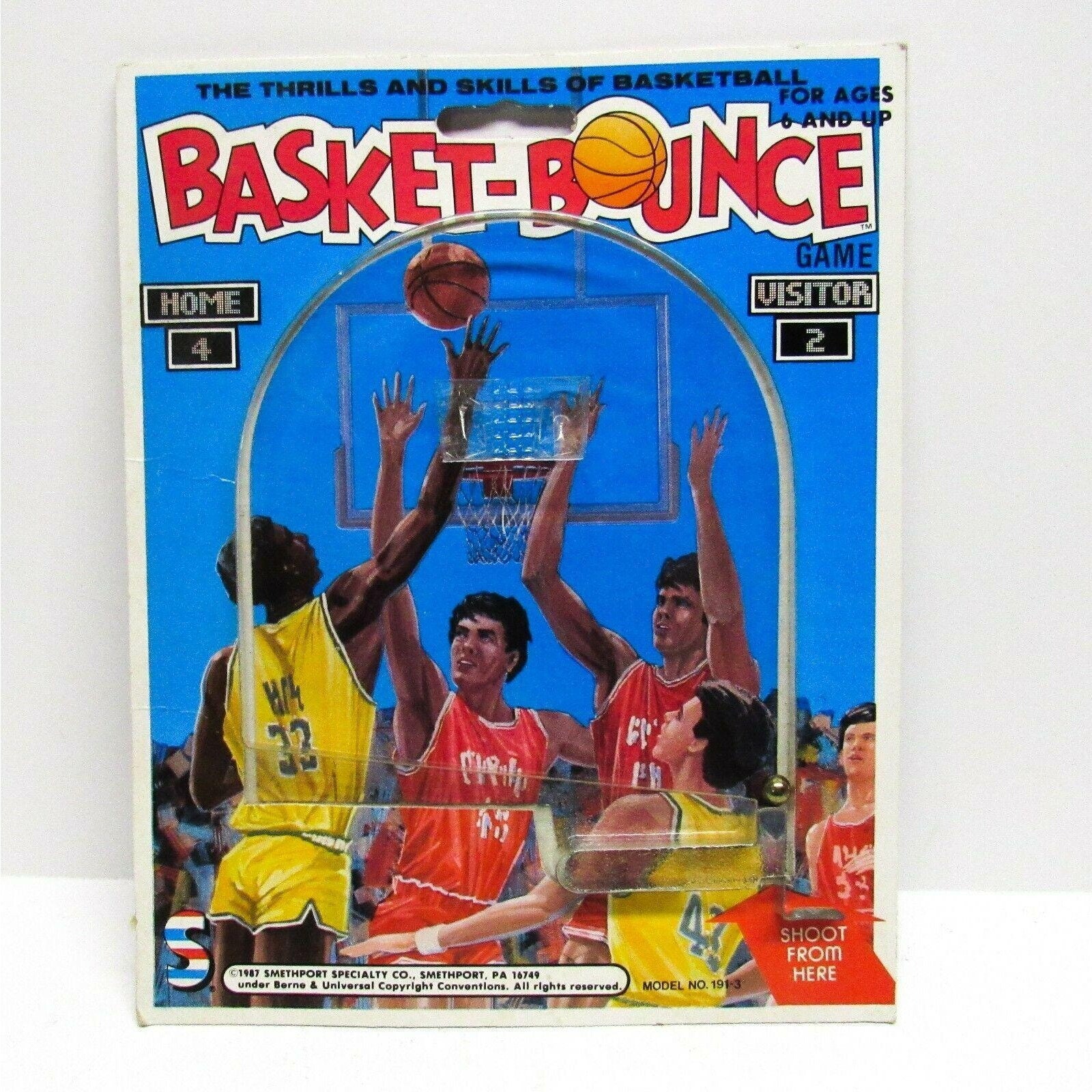 Vintage 80s BASKET-BOUNCE Basketball Cardboard Game 1987 - Etsy
