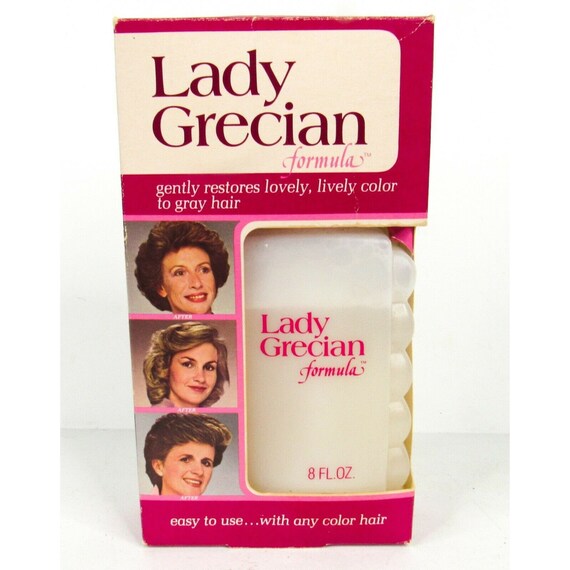 Lady Grecian Formula 75 Bottle 8oz Lead Acetate Gray Hair Etsy
