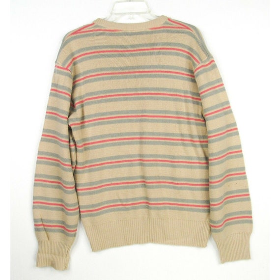 Vintage 80s Puritan Sweater Mens L Beige Stripes … - image 4