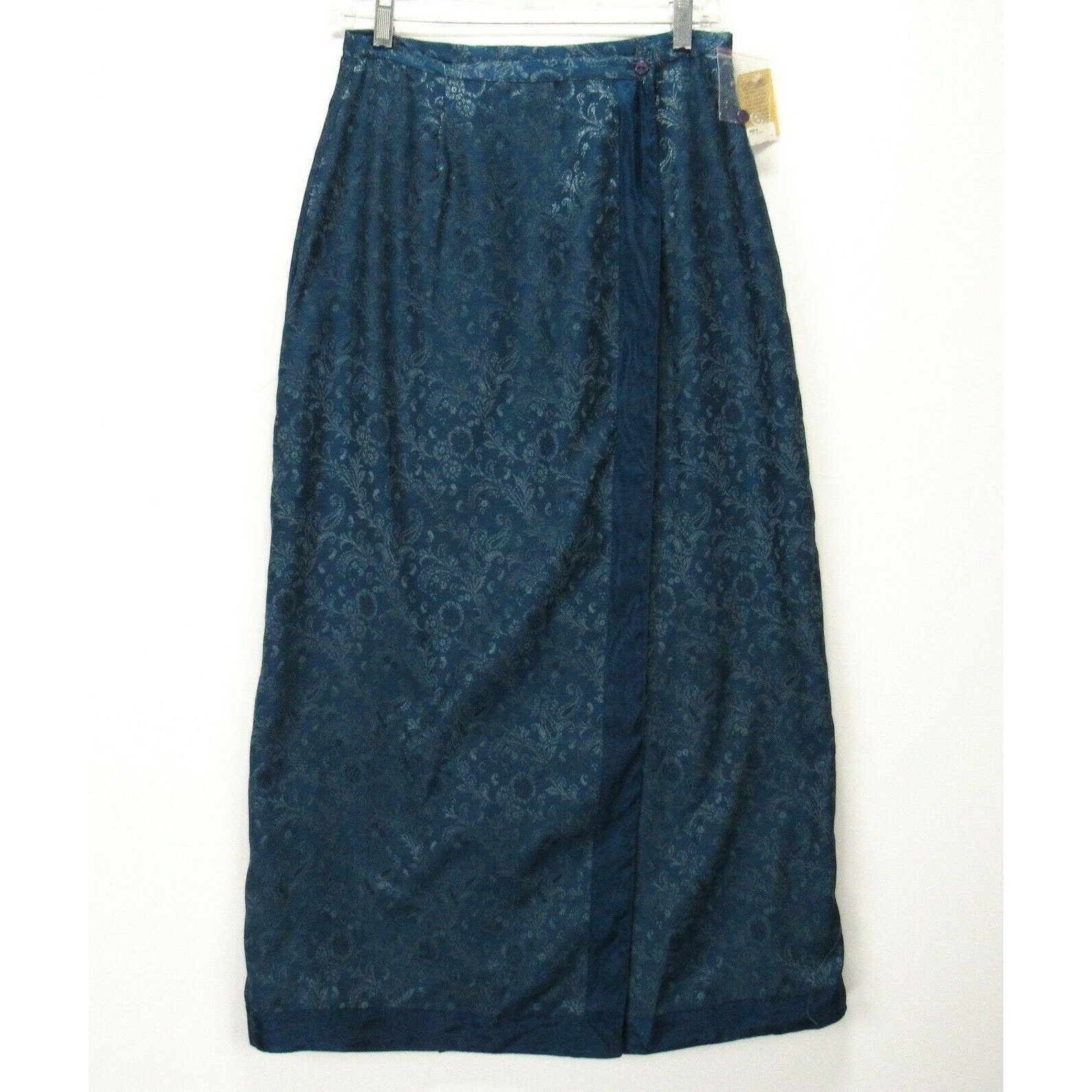 Vintage 90s Y2K Cherokee Wrap Skirt 27 Teal Jacquard - Etsy