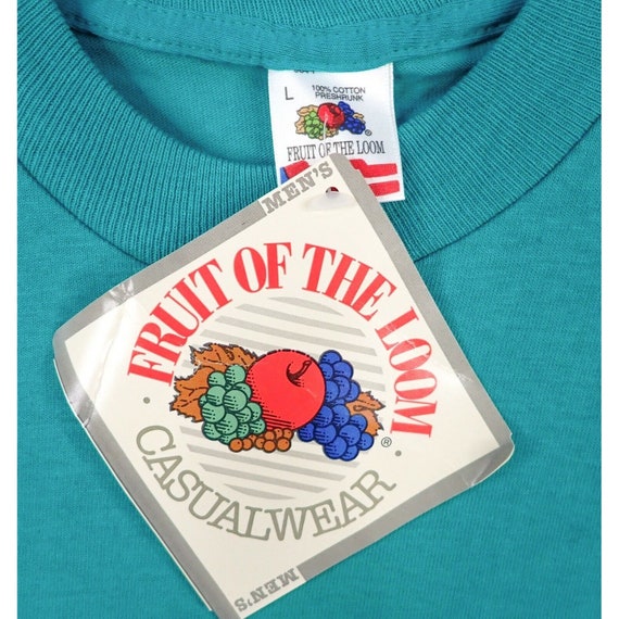 Vintage 1991 Fruit of the Loom Pocket T-Shirt Siz… - image 3