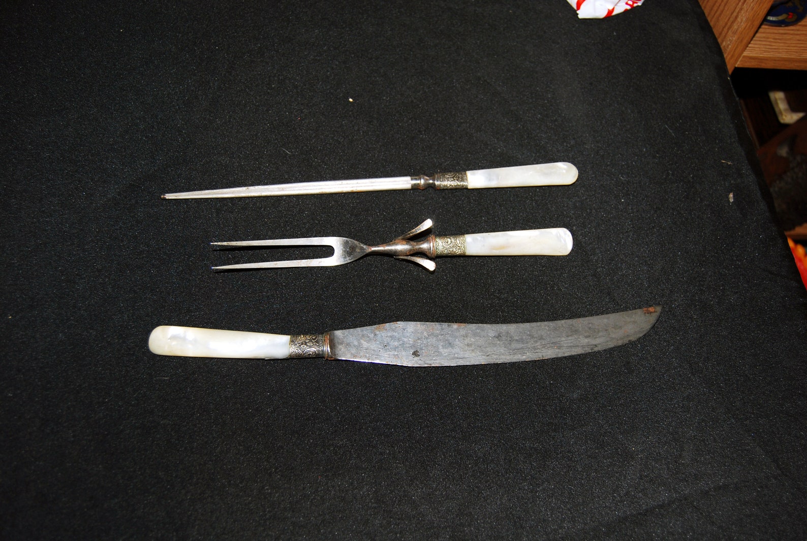 1865 american cutlery 3 piece sterling handled/ pearlized Etsy