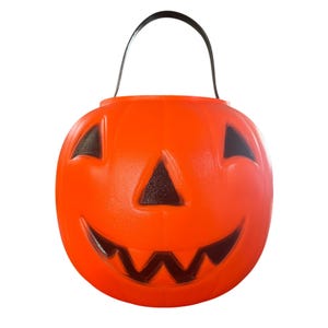 NOS Vtg Empire Halloween Blow Mould Kürbis Jack O Lantern Candy Buckets 80er Jahre