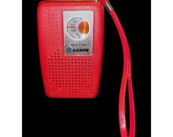 Vtg Arrow Transistor Radio Solid State AM Receiver Pocket Audio Retro