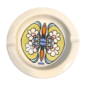 Vintage Peter Max Ashtray Butterfly Psychedelic Pop Art Iroquois Mod