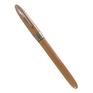 Vtg Sheaffer 305 Cartridge Fountain Pen Chrome Accents Pastel Pink Opaque Writing Instrument