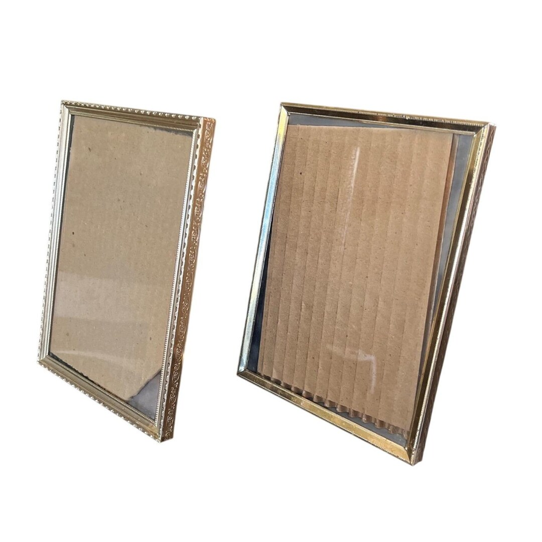 Vintage Gold Embossed 5x7 Picture Frames Set of 2 With Easel Back ...