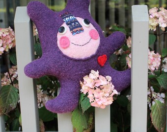 Vimsy - wool handmade stuffed toy from recycled sweater