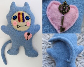 Stoothy - wool handmade stuffed toy from recycled sweater