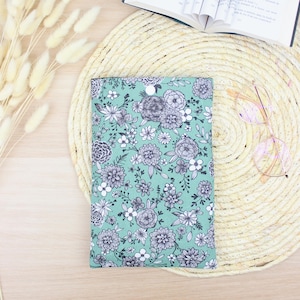 Fabric book sleeve, book/e-reader protector, pocket or paperback format, handmade