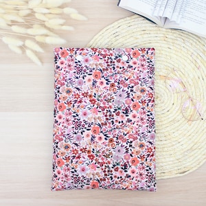 Fabric book sleeve, book/e-reader protector, pocket or paperback format, handmade