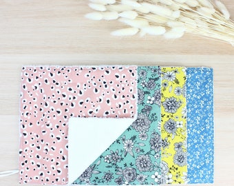 Ultra soft washable face towel reusable square wipes zero waste customizable pattern handmade