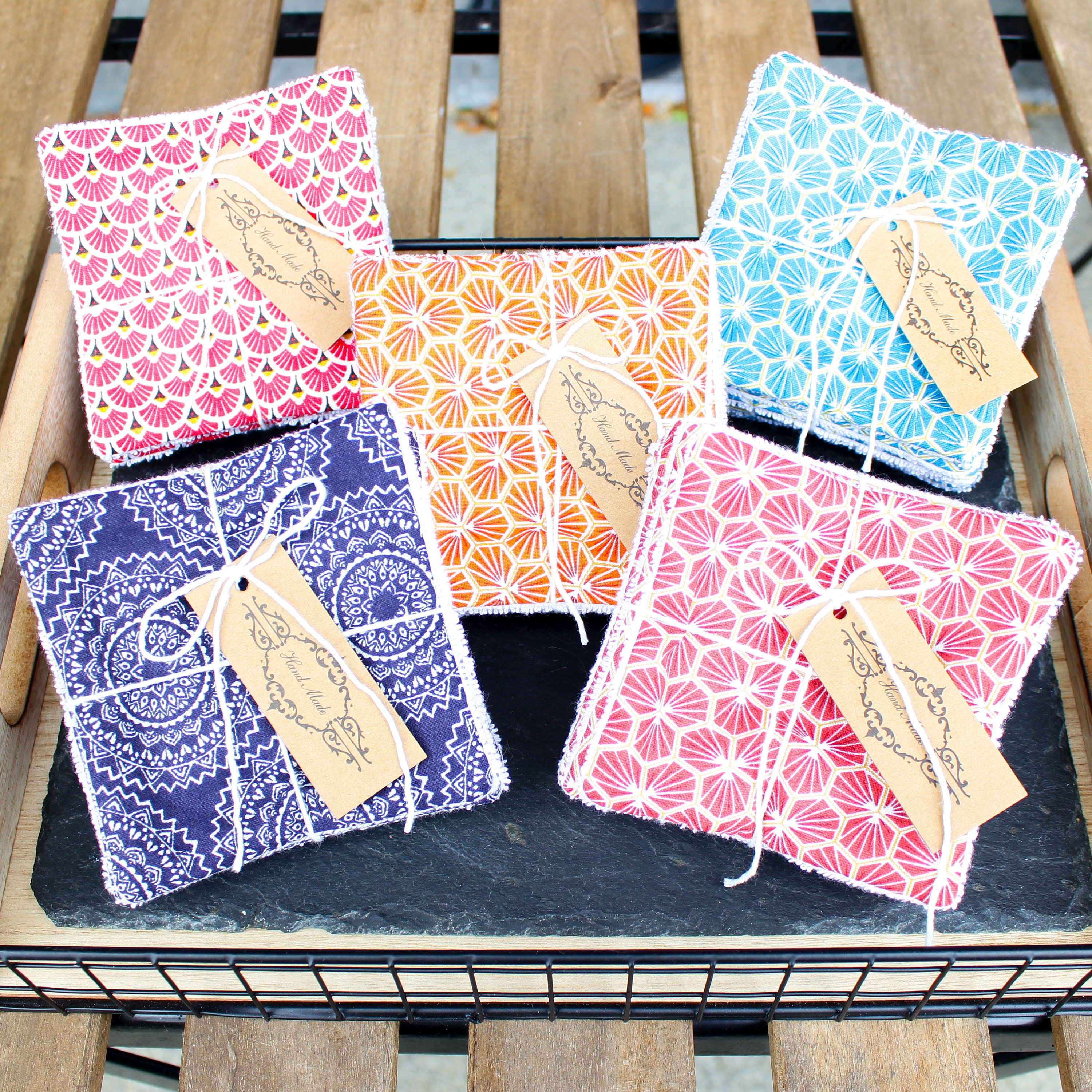 Washable baby makeup remover wipes bamboo cotton oeko tex soft zero waste ecological customizable pattern handmade