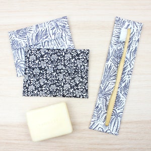 Waterproof soap case for travel solid cosmetic pouch toothbrush straws cotton swabs handmade