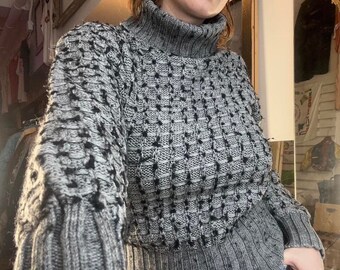 80s Knit Turtleneck Sweater