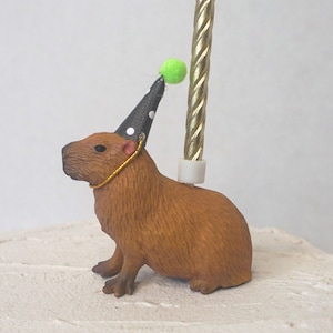 capybara cupcake topper, capybara candle holder, cake decoration, capybara, party supplies, first birthday, capybara party, cupcake topper