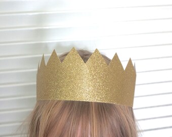 4ct Mini Gold Paper Crowns