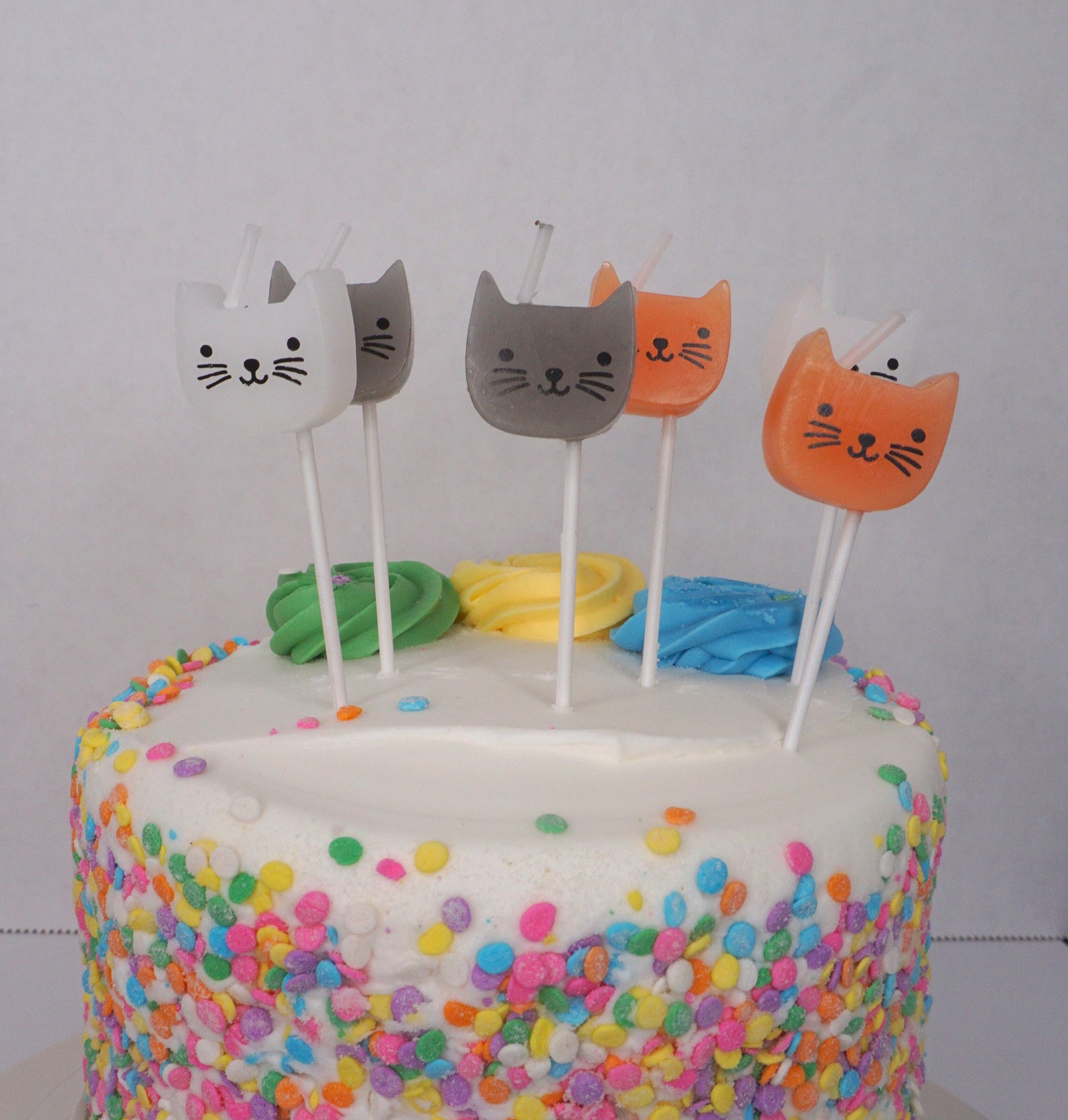 Cat birthday candles cake candle birthday cake birthday | Etsy