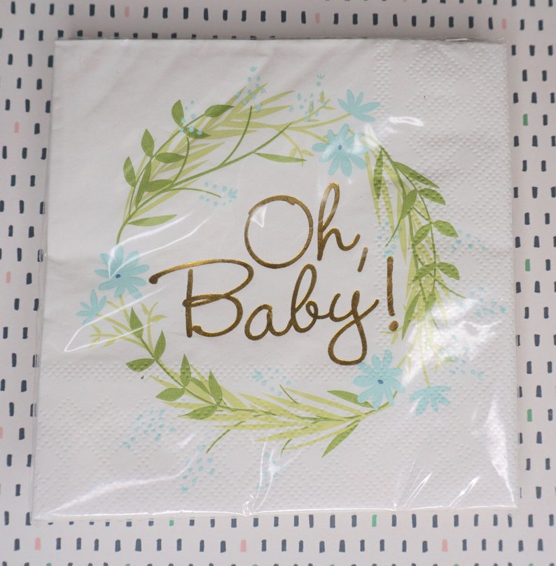 Oh Baby Oh Baby Napkins Baby Shower Baby Shower Napkins Etsy