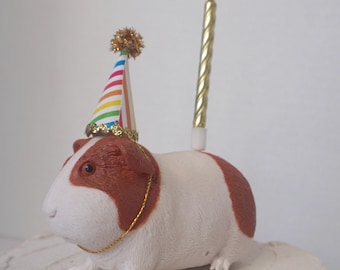guinea pig cake, guinea pig candle holder, cake decoration, guinea pig party, party supplies, first birthday, cake topper, guinea pig