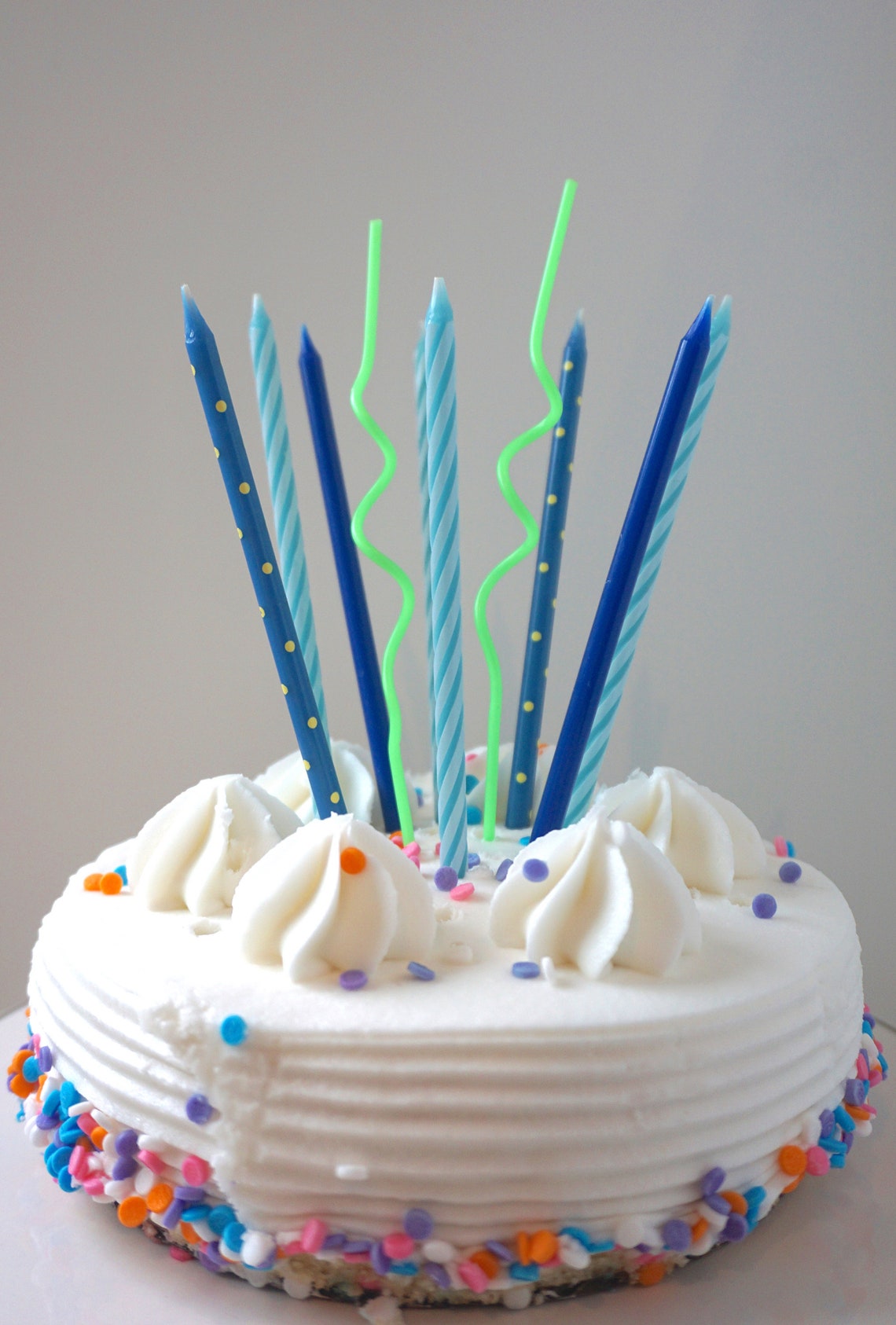 Blue Birthday Candles Cake Candle Birthday Cake Birthday Etsy